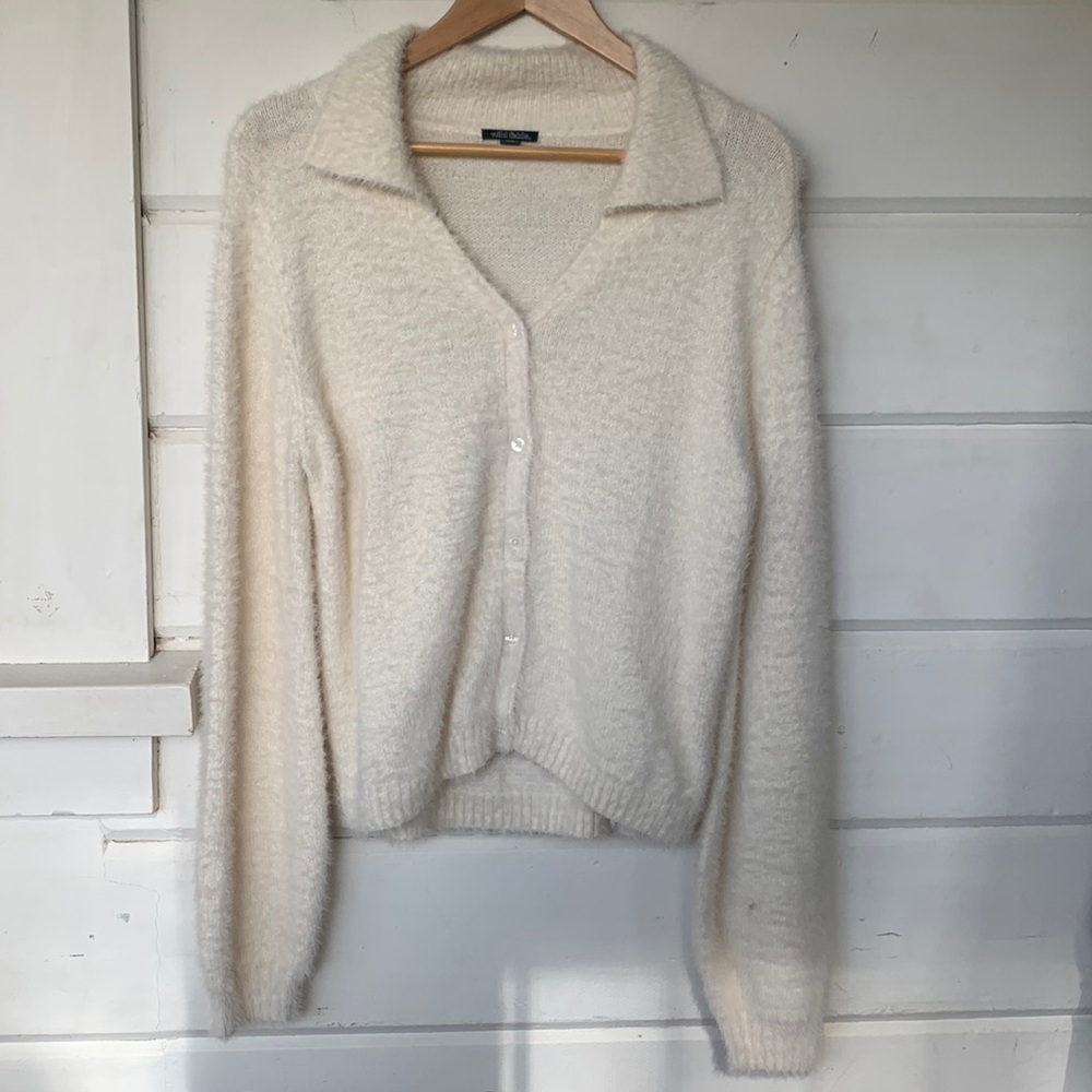 Wild Fable white super soft collared cardigan